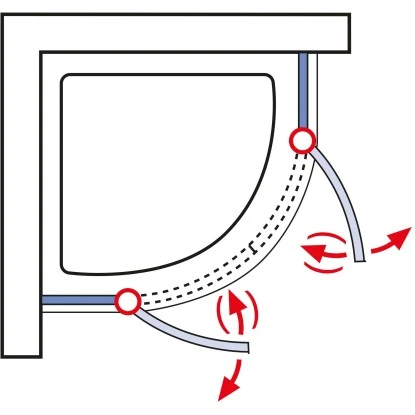 Schulte ExpressPlus Runddusche Garant mit Duschwanne Alu Natur 200x90x90cm
