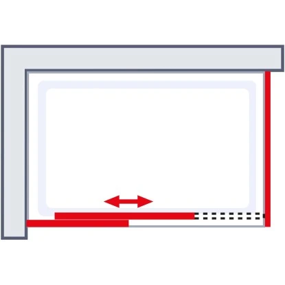 Schulte Alexa Style 2.0 Schiebetür inkl. Seitenwand BlackStyle 120 x 80 x 200cm