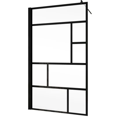 Schulte Alexa Style 2.0 Duschwand Walk In BlackStyle Atelier 1 Dekor 90 x 200cm