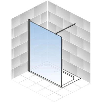 Schulte Alexa Style 2.0 Duschwand Walk In BlackStyle Atelier 1 Dekor 90 x 200cm