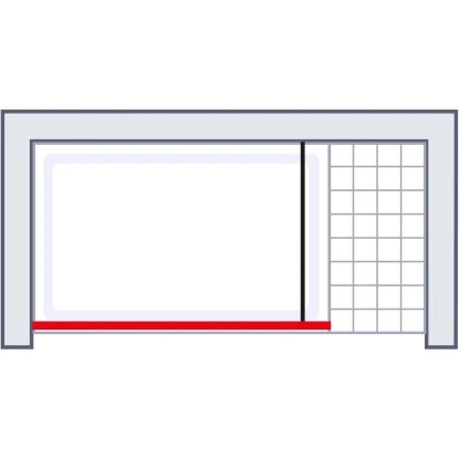 Schulte Alexa Style 2.0 Duschwand Walk In BlackStyle Atelier 1 Dekor 90 x 200cm