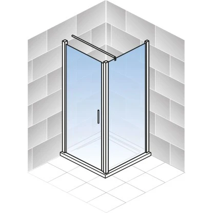 Schulte ExpressPlus Set Duschkabine mit Drehtür AlexaStyle2.0 mit DW 192x80cm