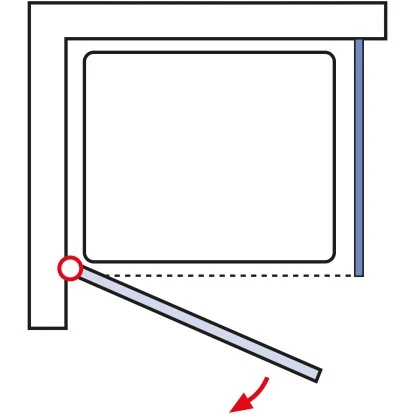 Schulte ExpressPlus Set Duschkabine mit Drehtür AlexaStyle2.0 mit DW 192x80cm