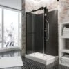 Schulte ExpressPlus Wellnesskabine Korsika Mit Schiebetür Schwarz 220x120x80cm