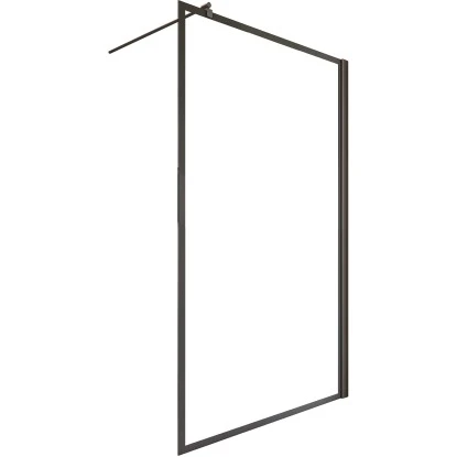 Schulte Walk In Frontteil Alexa Style 2.0 Dekor Frame Mattschwarz 200 x 90 cm