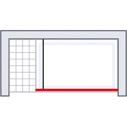 Schulte Walk In Frontteil Alexa Style 2.0 Dekor Frame Mattschwarz 200 x 90 cm