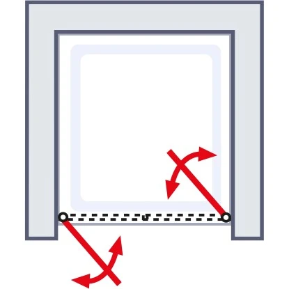 Schulte ExpressPlus Pendeltür in Nische Garant 2.0 Alu-Natur 200 cm x 100 cm