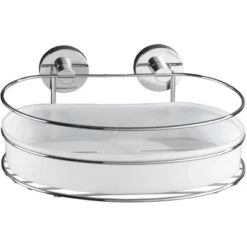 Wenko Vacuum-Loc Wandablage Milazzo Chrom-Weiß