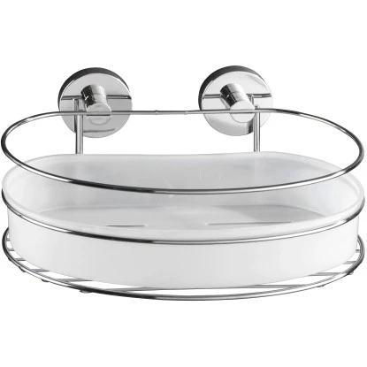 Wenko Vacuum-Loc Wandablage Milazzo Chrom-Weiß