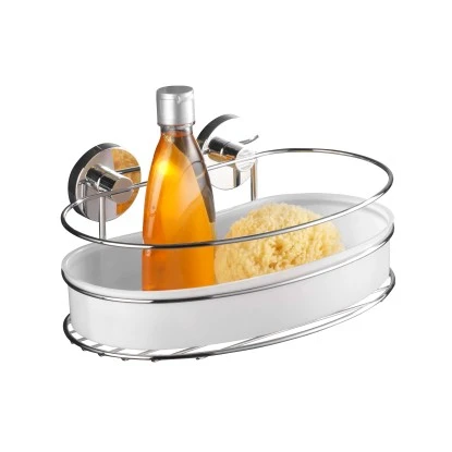 Wenko Vacuum-Loc Wandablage Milazzo Chrom-Weiß