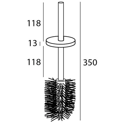 Tiger Ersatz-WC-Bürste Boston mit Stiel und Deckel Schwarz