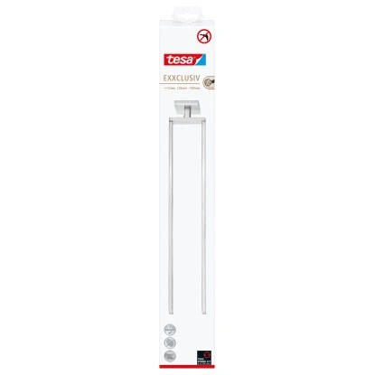 Tesa Handtuchhalter Exxclusiv zweiarmig Edelstahloptik