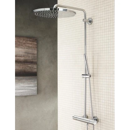 Grohe Duschsystem Rainshower 400 mit Chrom Thermostatbatterie