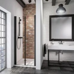 Schulte Alexa Style 2.0 Pendeltür In Nische BlackStyle 80 X 192cm