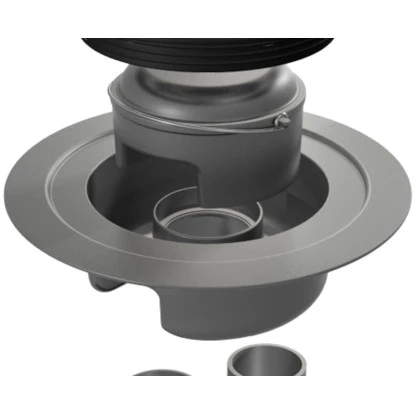 ESS Easy Drain Duschboard Aqua Brillant 120 x 110 cm Komplettset