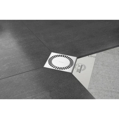 ESS Easy Drain Duschboard Aqua Brillant 120 x 110 cm Komplettset