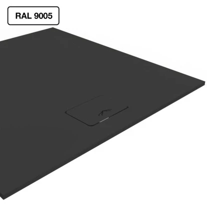 Nordholm Slimline Duschwanne 100 cm x 90 cm Schwarz