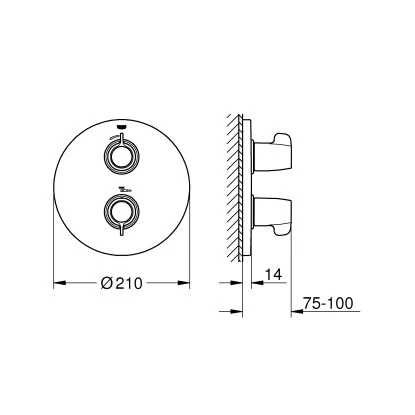 Grohe Thermostat-Brausebatterie Grohtherm Special Chrom