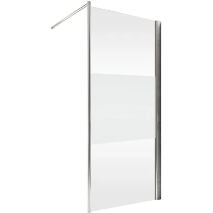 Schulte Duschwand Garant Walk In 90 x 200 cm Chromoptik Glas dezent