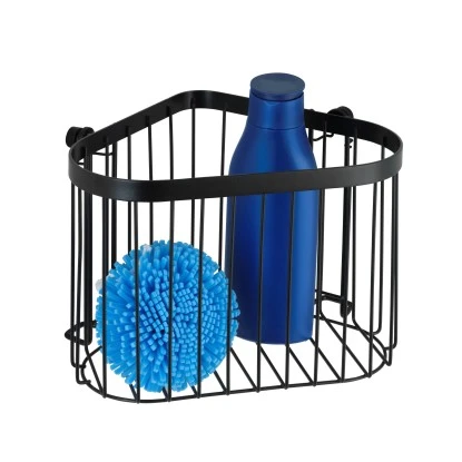 Wenko Eckablage Classic Plus Black Stahl 23,5 x 16,5 x 18,5 cm Schwarz