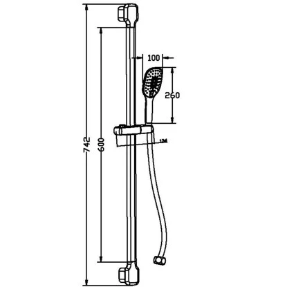 Schütte Brausestangen-Set Haiti II Verchromt