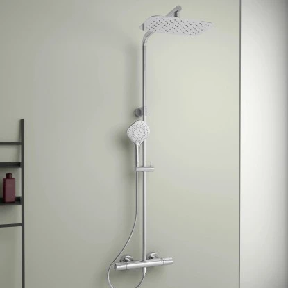 Ideal Standard Duschsystem Flex mit Brausethermostat Ceratherm T100 Chrom