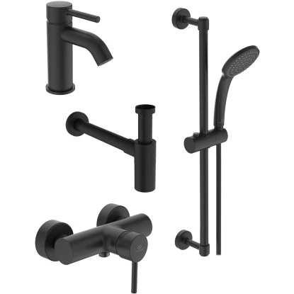 Ideal Standard Armaturen-Bundle 02 Aufputz Ceraline Silk Black