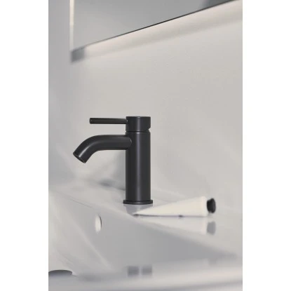 Ideal Standard Waschtischarmatur Ceraline mit PushOpen-Ventil Silk Black