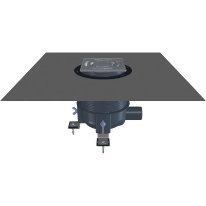 HL Duschablauf mit Abdichtgarnitur und Befestigungswinkeln