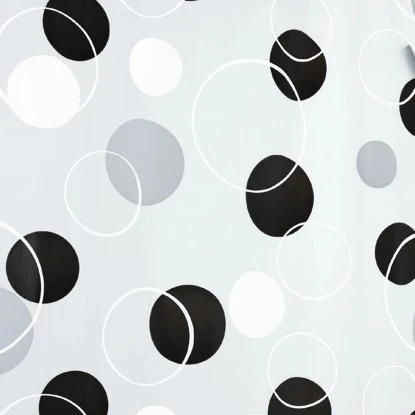 Spirella Duschvorhang Peva Bubble Black 180 cm x 200 cm