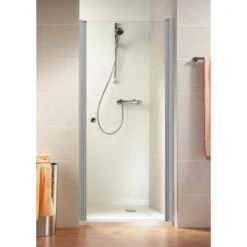 Schulte ExpressPlus Drehtür In Nische Garant Alu Natur Rechts 200x100cm