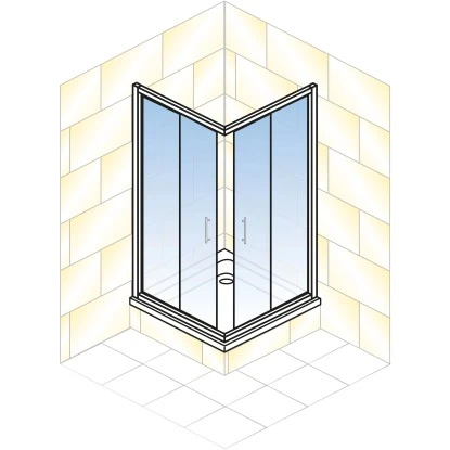 Schulte ExpressPlus Eckeinstieg Sunny Sicherheitsglas Alpinweiß 190x80cm