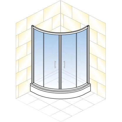 Schulte ExpressPlus Runddusche Sunny Sicherheitsglas Alpinweiß 190x90x90cm