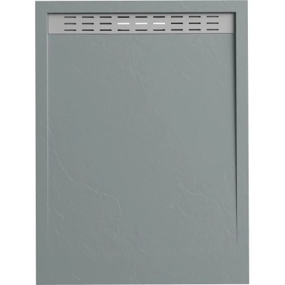 Verosan+ Duschplatte mit Duschrinne Hellgrau 120 cm x 90 cm