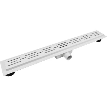 VerosanPro Duschrinne Nakia DR1 Komplettset inkl. Designrost Matt Weiß 80 cm