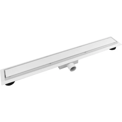 VerosanPro Duschrinne Nakia DR2 Komplettset inkl. Designrost Matt Weiß 100 cm