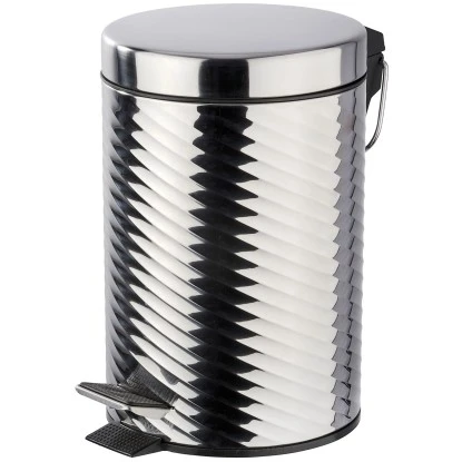 Wenko Treteimer Spiro Edelstahl glänzend 3 L