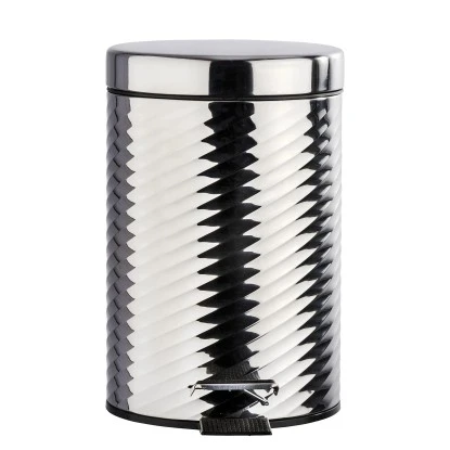 Wenko Treteimer Spiro Edelstahl glänzend 3 L