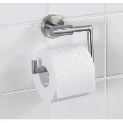 Wenko Toilettenpapierhalter Bosio Silber Matt 10,5 cm x 15 cm x 6,5 cm