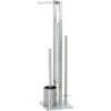 Wenko Stand WC-Garnitur Rivalta Silber Matt 70 Cm X 18 Cm X 20 Cm