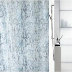 Spirella Duschvorhang Textil Marble Grau-Blau 200 Cm X 120 Cm