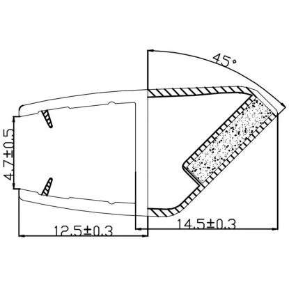 Magnetdichtung für Eckduschkabine 2er-Set 5 mm Glasstärke
