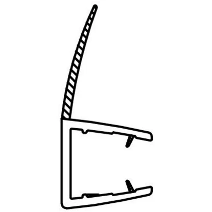 Dichtleiste für Duschkabinen 2er-Set 8 mm Glasstärke