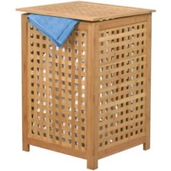 Wäschekorb Bambus 58 X 40 X 40 Cm