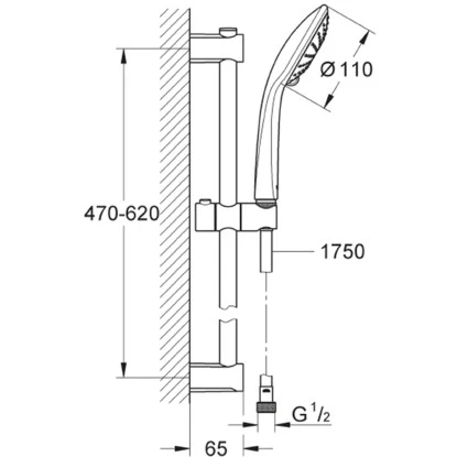 Grohe QuickFix Brausestangenset Vitalio Joy