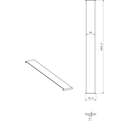 Edelstahlrost Indigno RBreite 67 cm