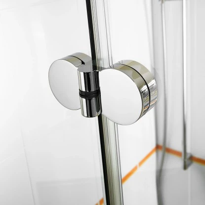 Breuer Eckeinstieg DrehfalttürElana Komfort Chrom Klarglas 80 x 80 cm