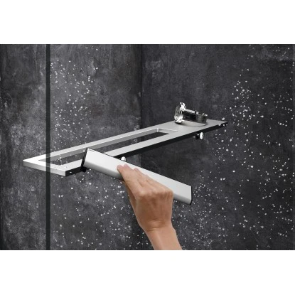 Hüppe Duschablage ZB Select+ Wischer Silber Matt