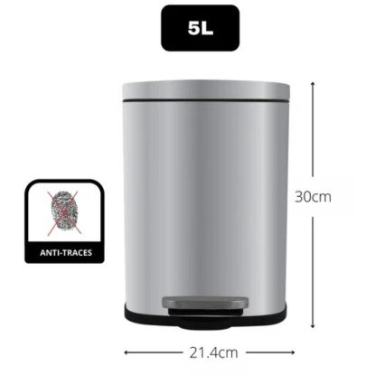 Spirella Treteimer Akira gebürstet 5 l