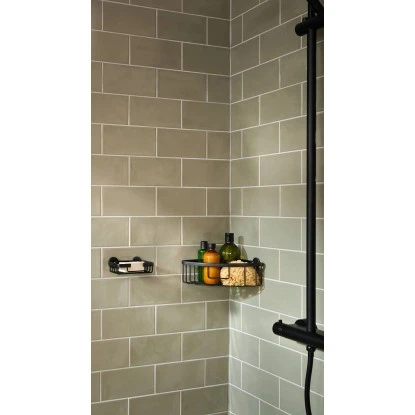 Tesa Aluxx Seifenkorb Schwarz Matt inkl. Klebelösung